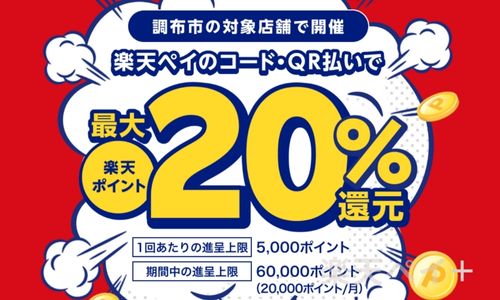 楽天ペイの調布市ポイント還元キャンペーン